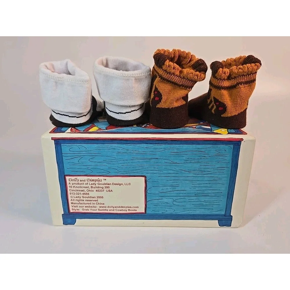 0-9 months Shoe Socks Booties Baby Shower Cowboy Gift Set‎ New